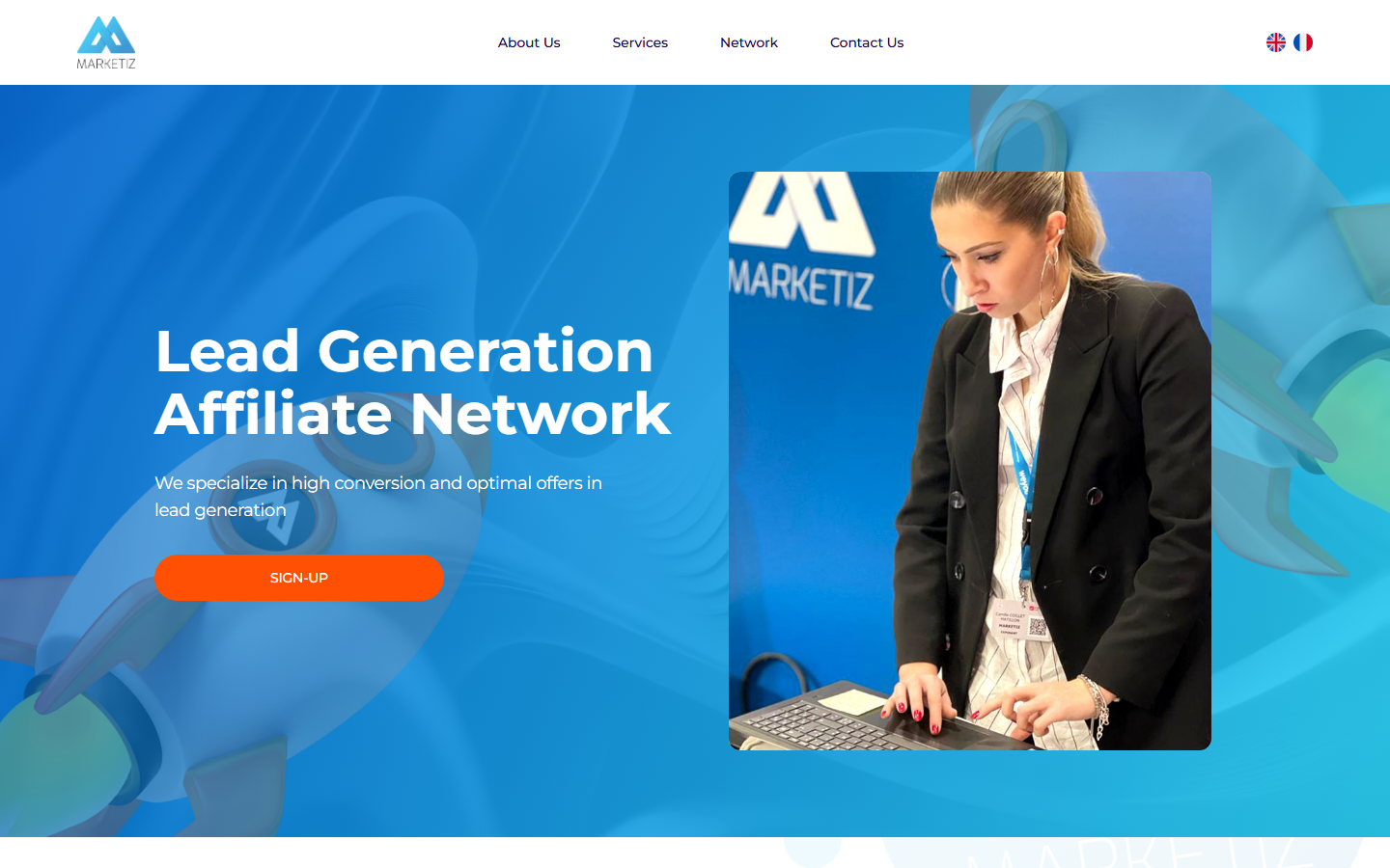Aperçu du site de Marketiz
