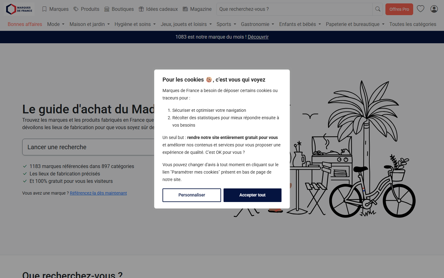 Aperçu du site de MARQUES DE FRANCE