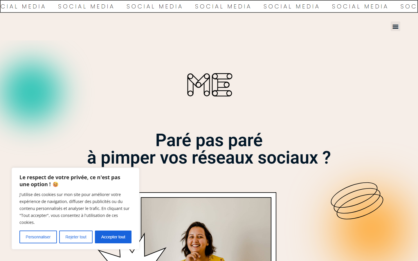 Aperçu du site de Mathilde Ethève - Social Media Manager Freelance