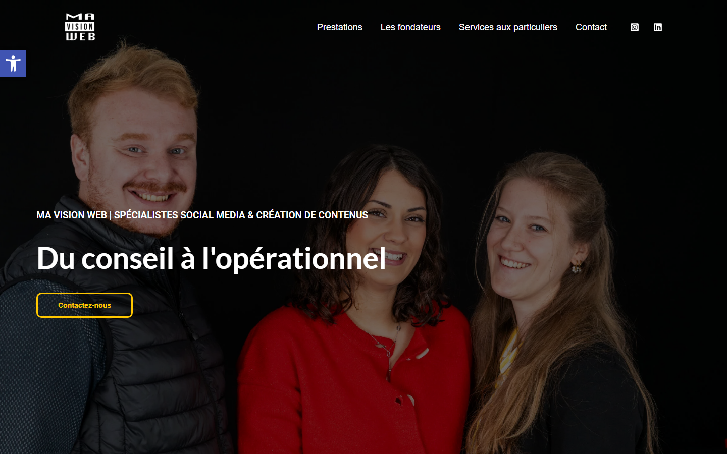 Aperçu du site de MA VISION WEB