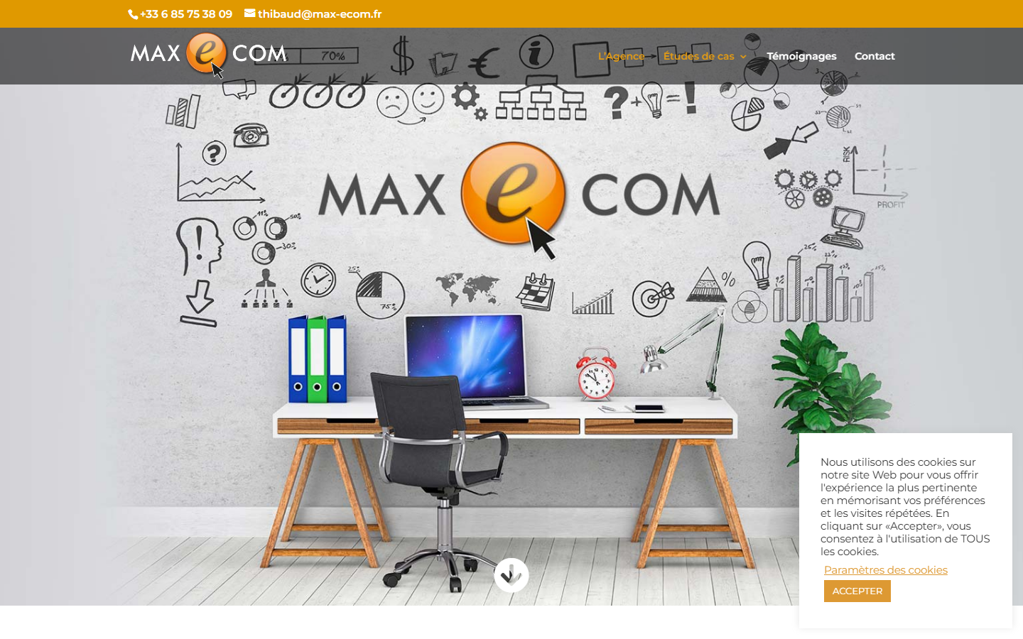 Aperçu du site de MAX-ECOM