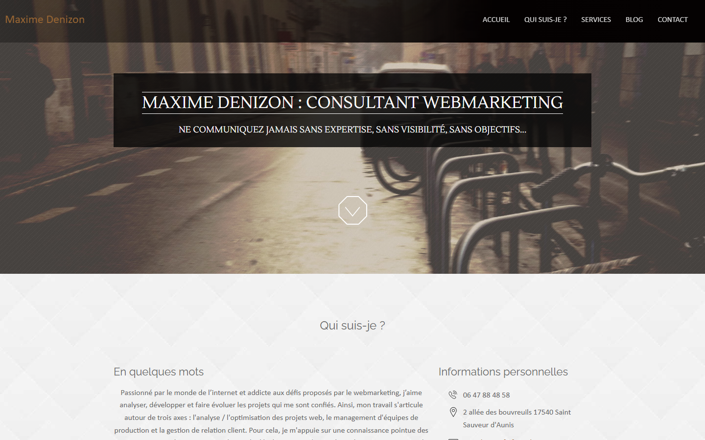 Aperçu du site de MD agency