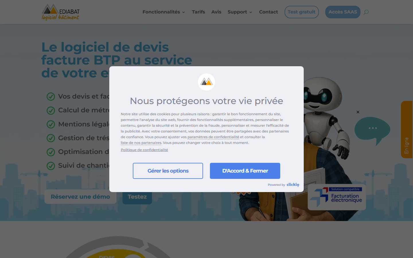 Aperçu du site de MEDIABAT