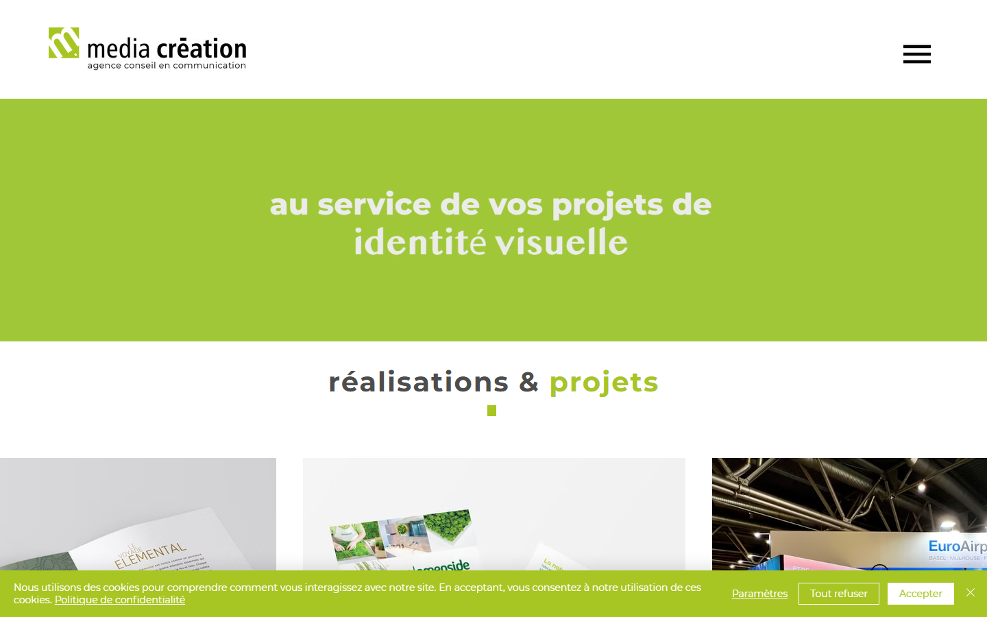 Aperçu du site de MEDIA CREATION