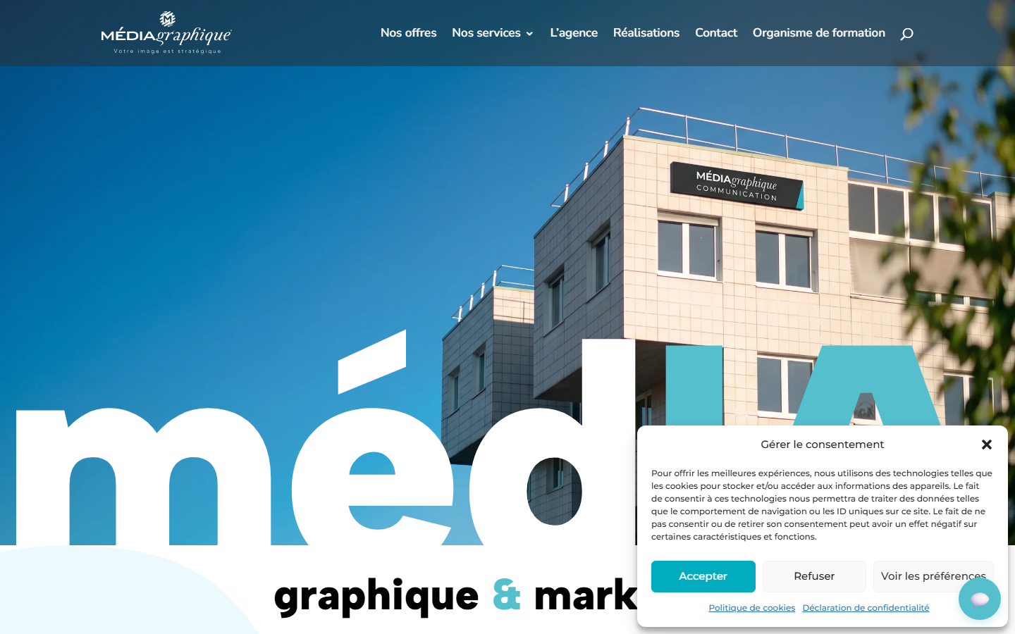 Aperçu du site de MEDIAGRAPHIQUE