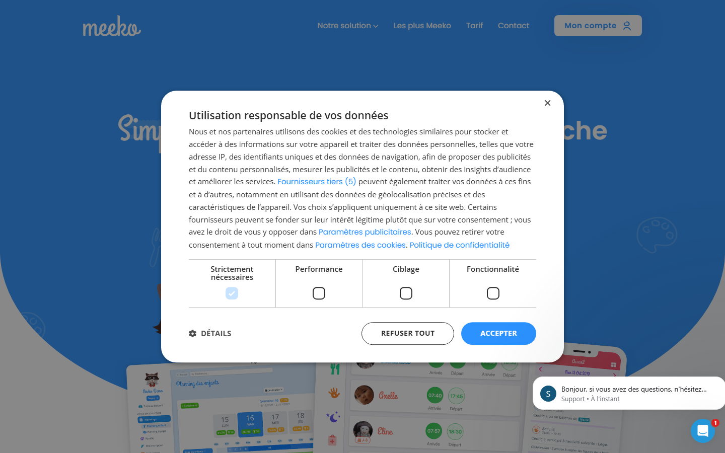 Aperçu du site de MEEKO