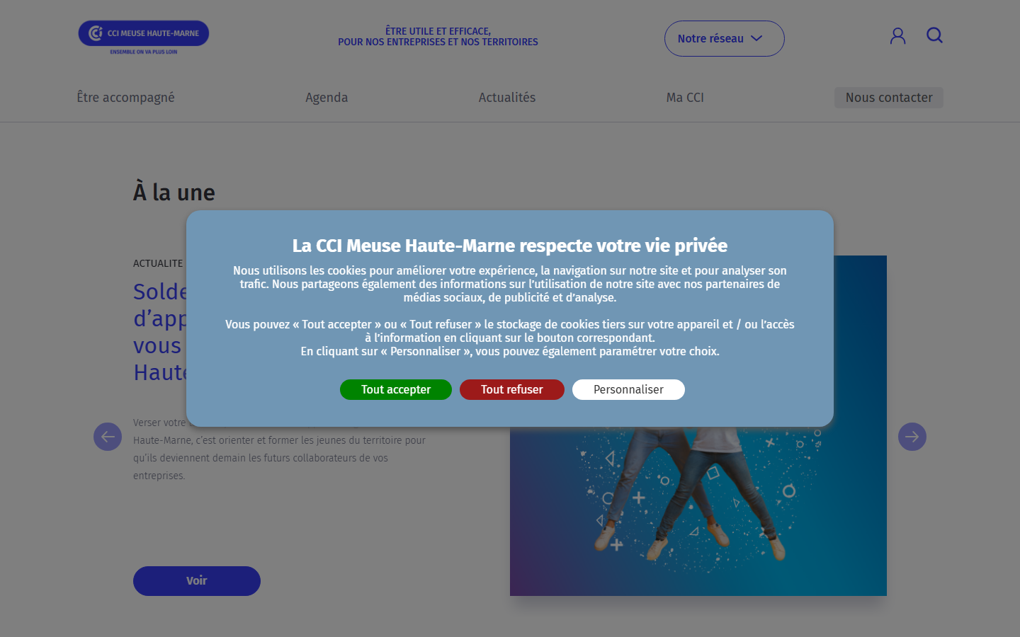 Aperçu du site de Chambre de commerce et d’industrie Meuse Haute-Marne
