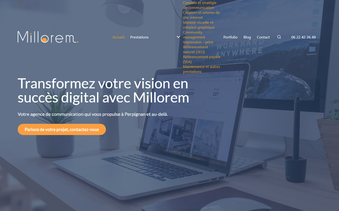 Aperçu du site de MILLOREM