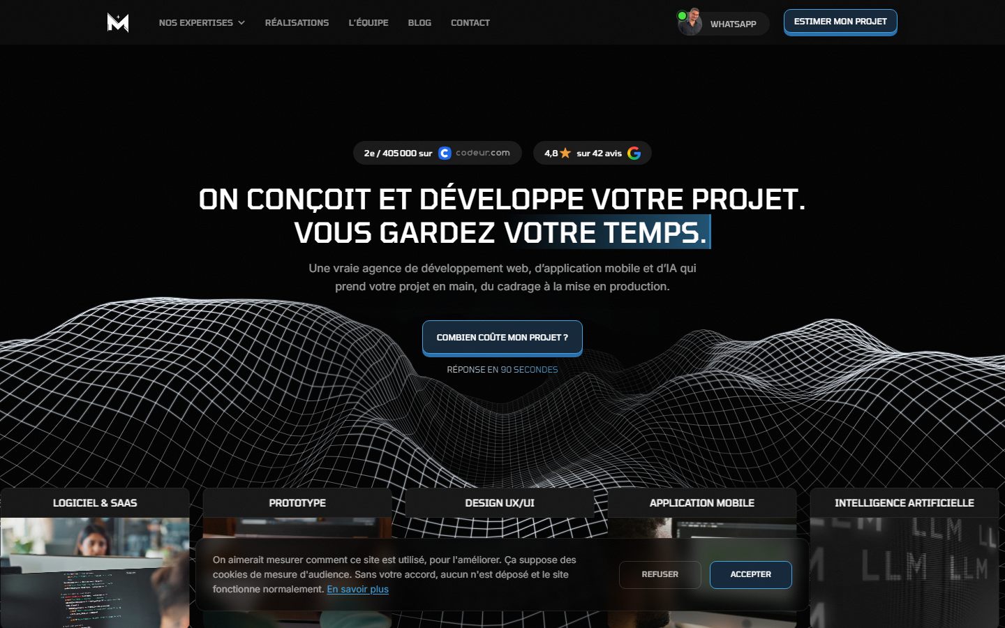 Aperçu du site de MIRAI-TECH