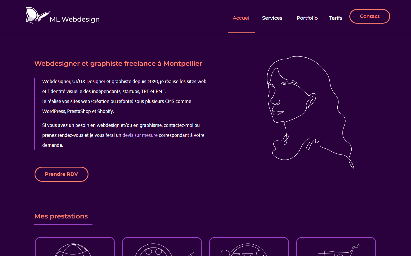 Aperçu du site de Marion Laurent Webdesign