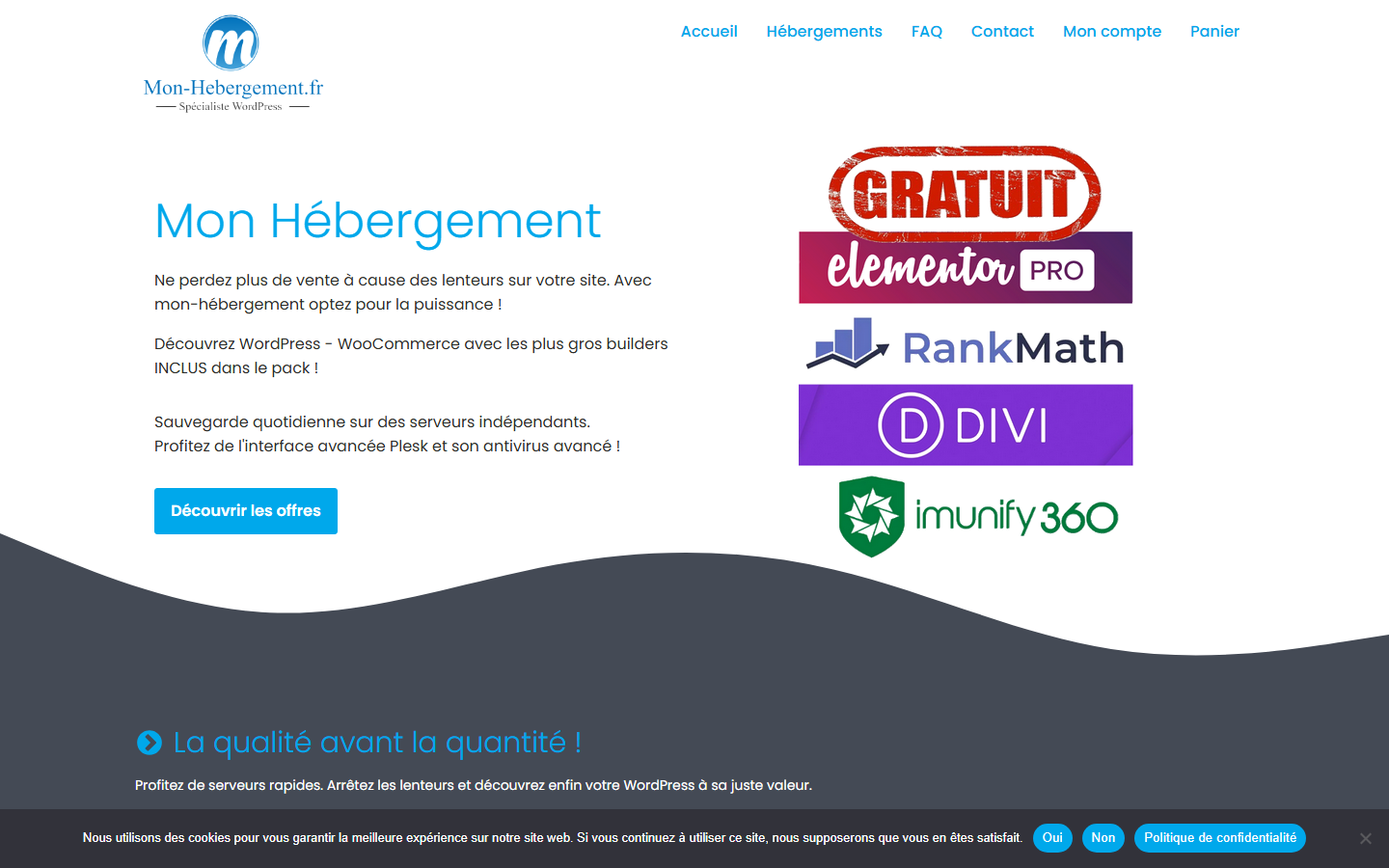 Aperçu du site de MON-HERGEMENT