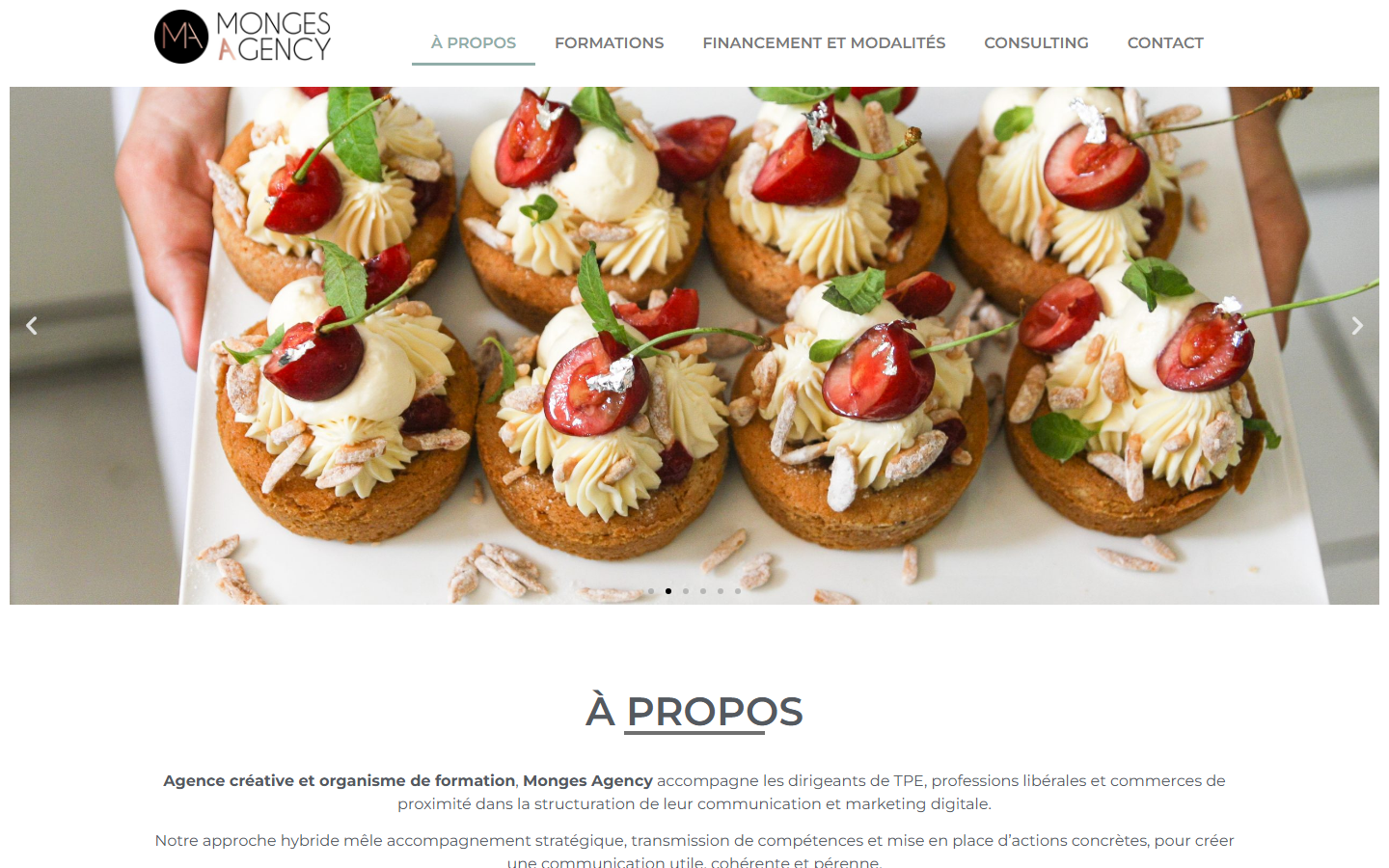 Aperçu du site de MONGES AGENCY