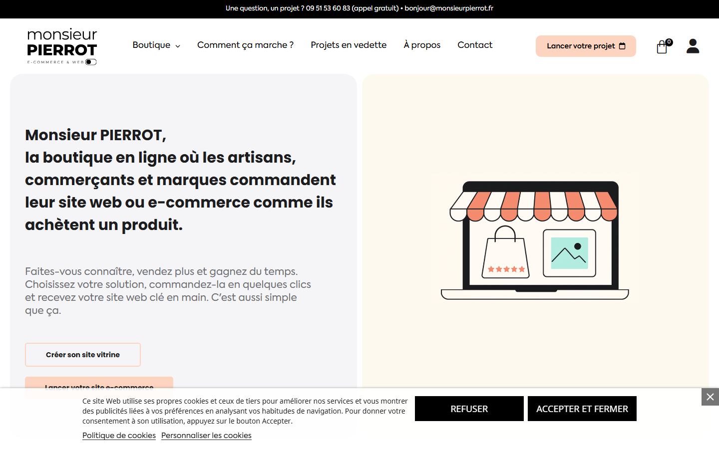 Aperçu du site de Monsieur PIERROT