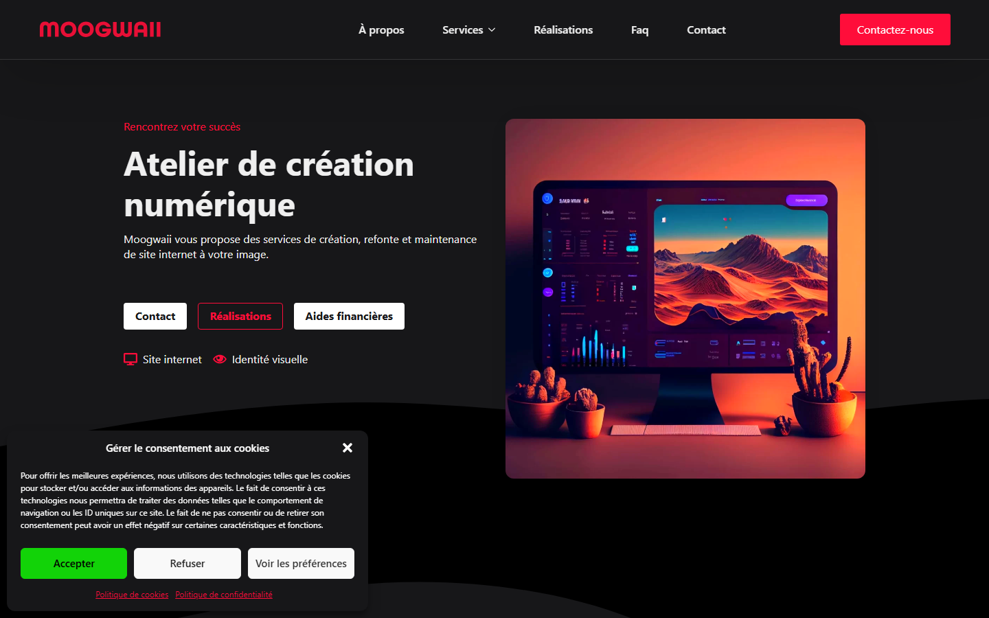 Aperçu du site de Moogwaii
