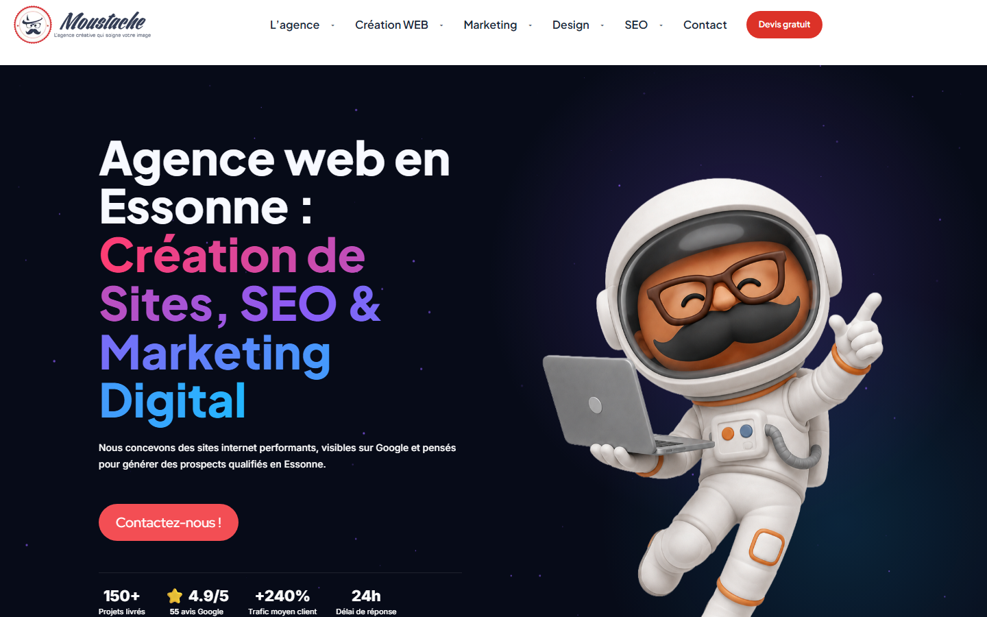Aperçu du site de AGENCE MOUSTACHE