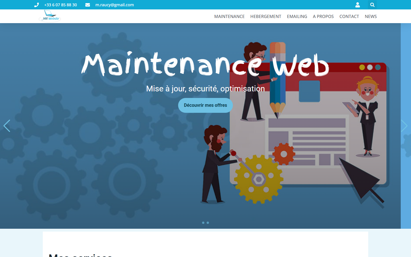 Aperçu du site de _MR WEBSITE