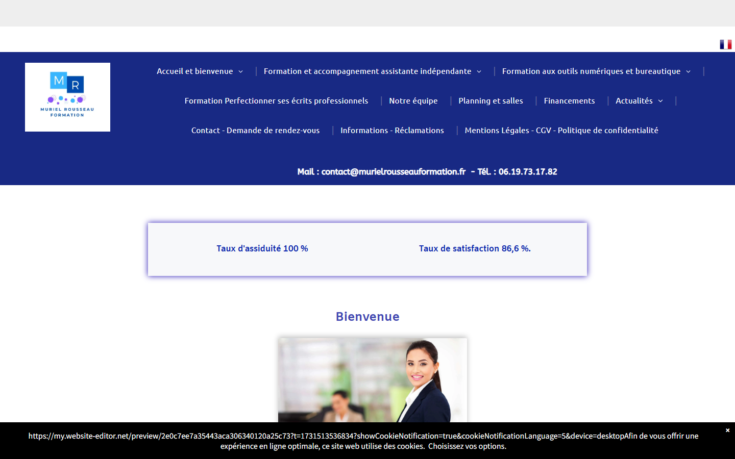 Aperçu du site de Muriel Rousseau Formation