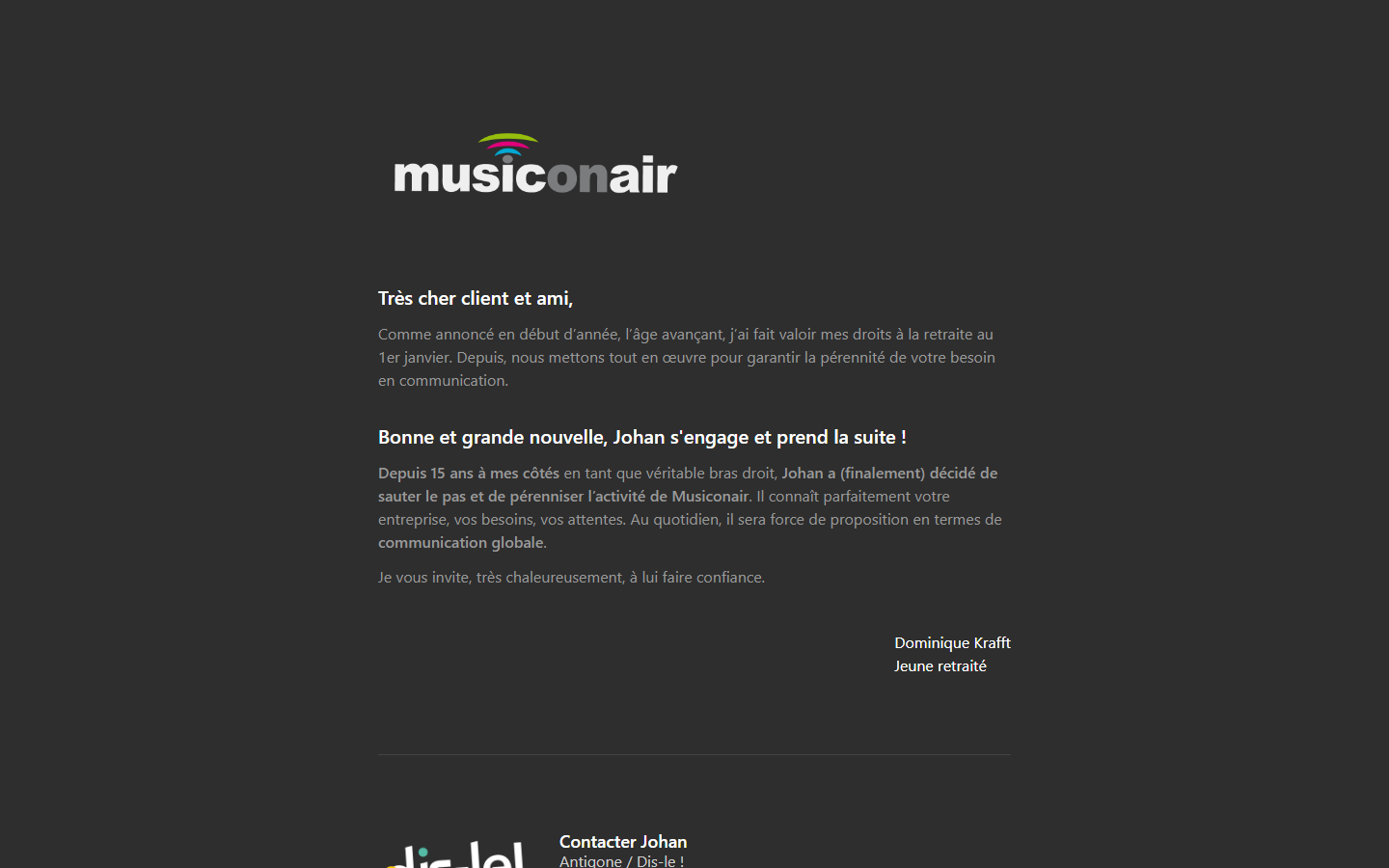 Aperçu du site de MUSICONAIR