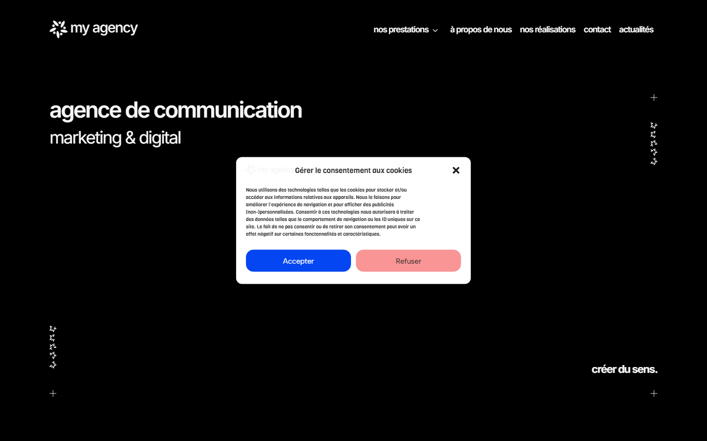 Aperçu du site de MY AGENCY