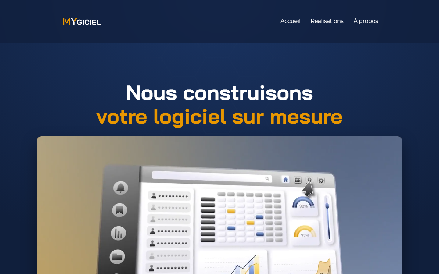 Aperçu du site de Mygiciel