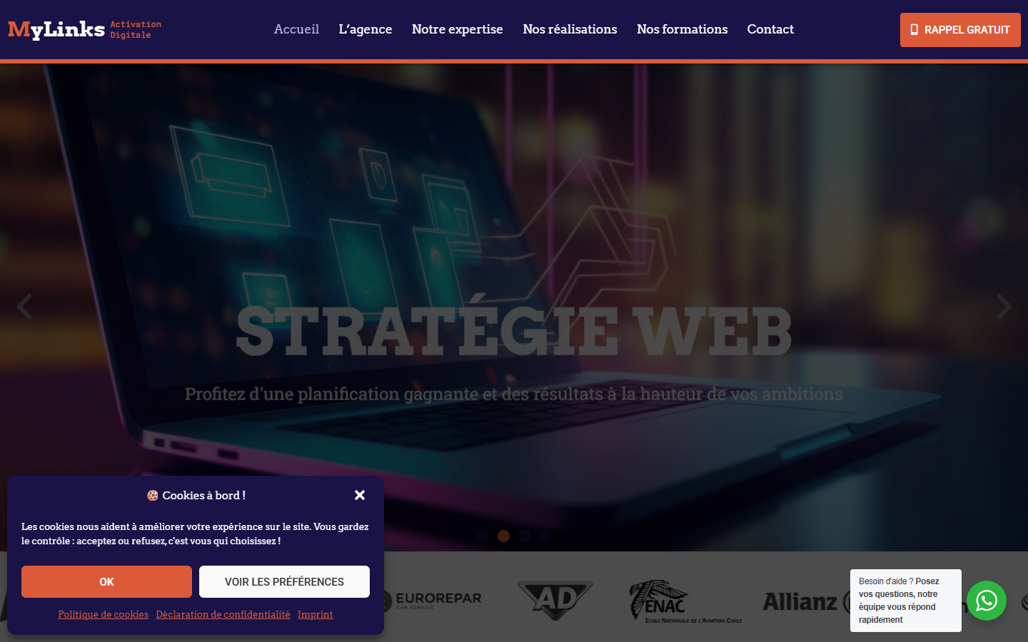 Aperçu du site de Mylinks