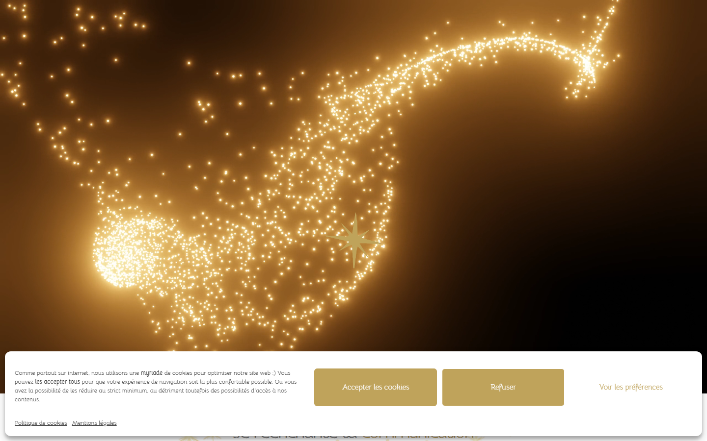 Aperçu du site de Myriade Communication