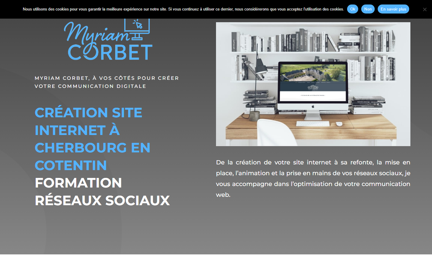 Aperçu du site de Myriam CORBET