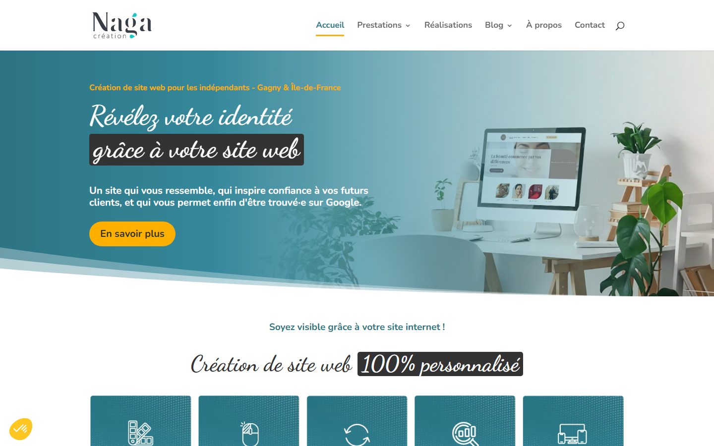 Aperçu du site de NAGA CREATION