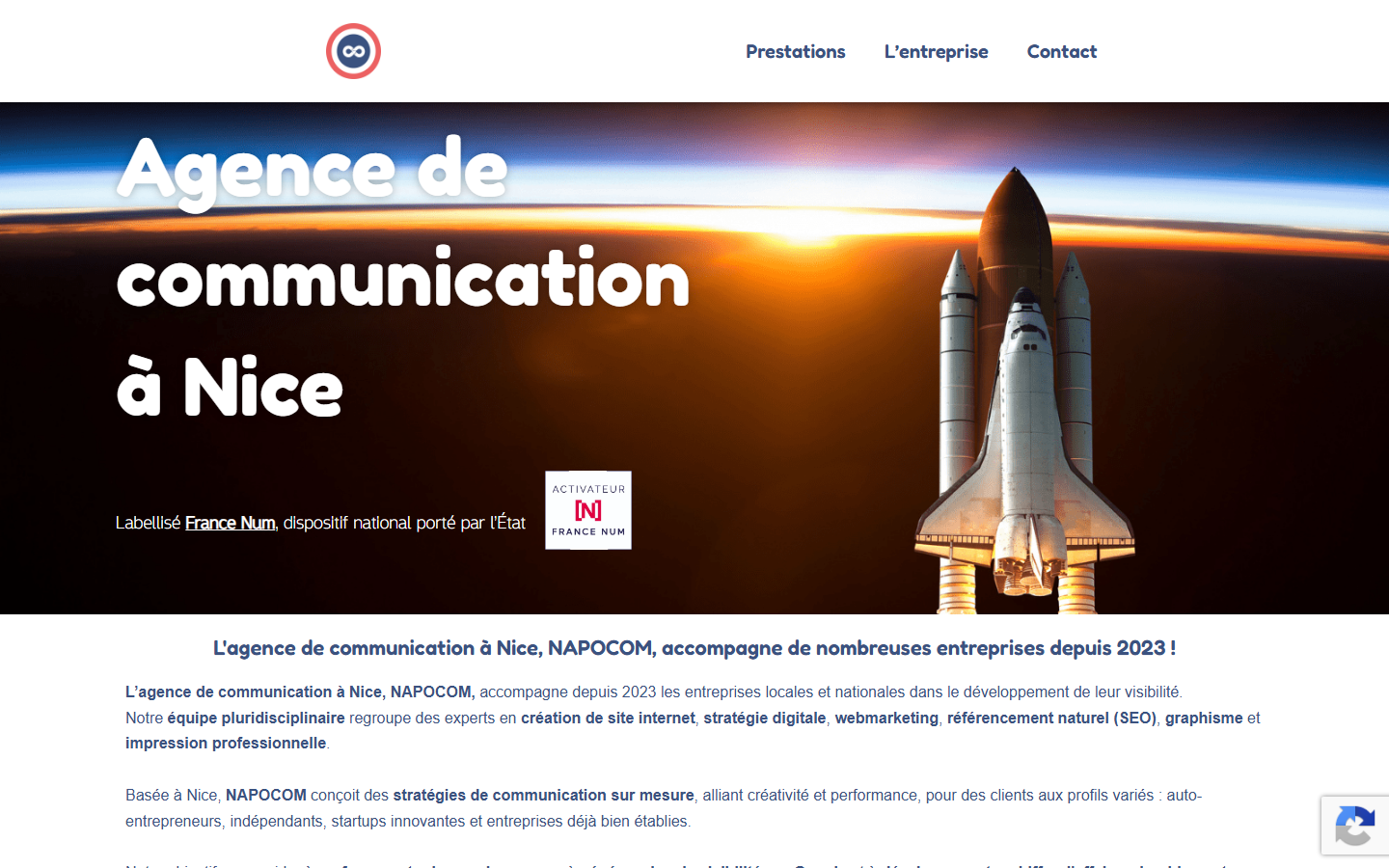 Aperçu du site de NAPOCOM