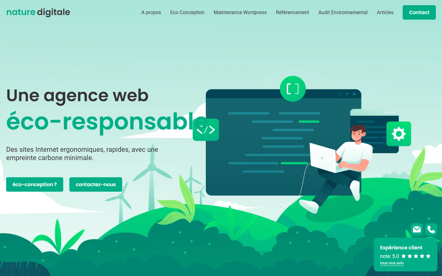 Aperçu du site de NATURE DIGITALE