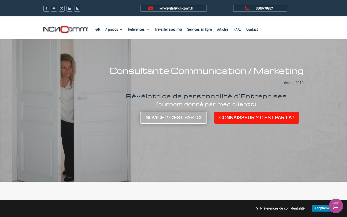 Aperçu du site de NCN Comm'