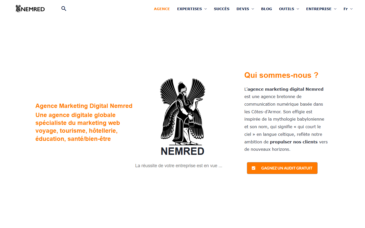 Aperçu du site de AGENCE SEO NEMRED