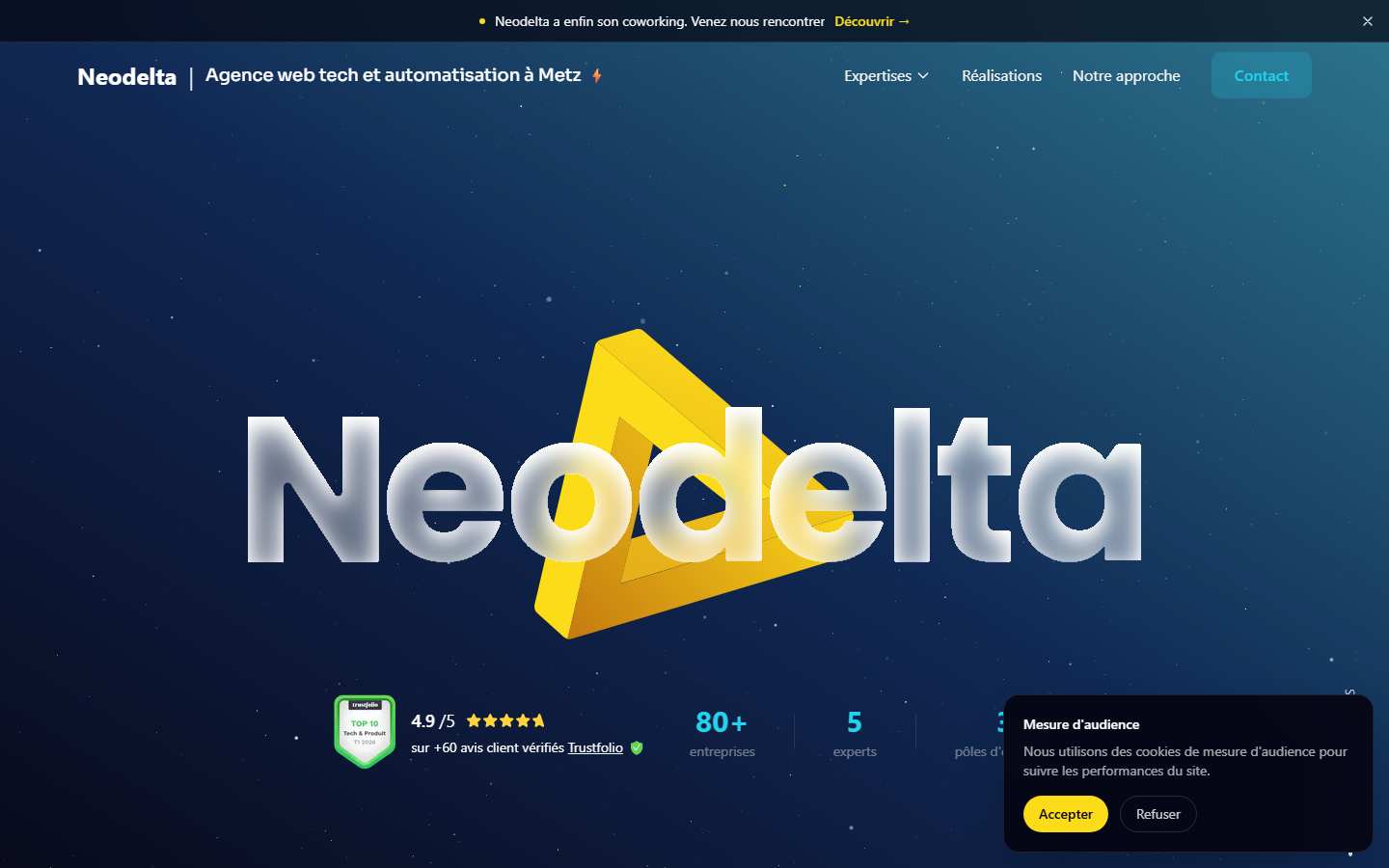 Aperçu du site de NEODELTA