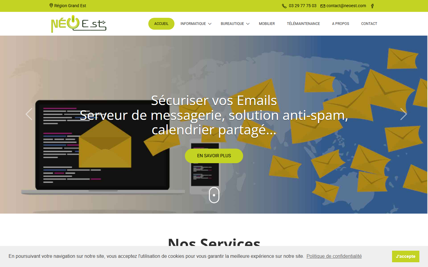 Aperçu du site de NEOEST