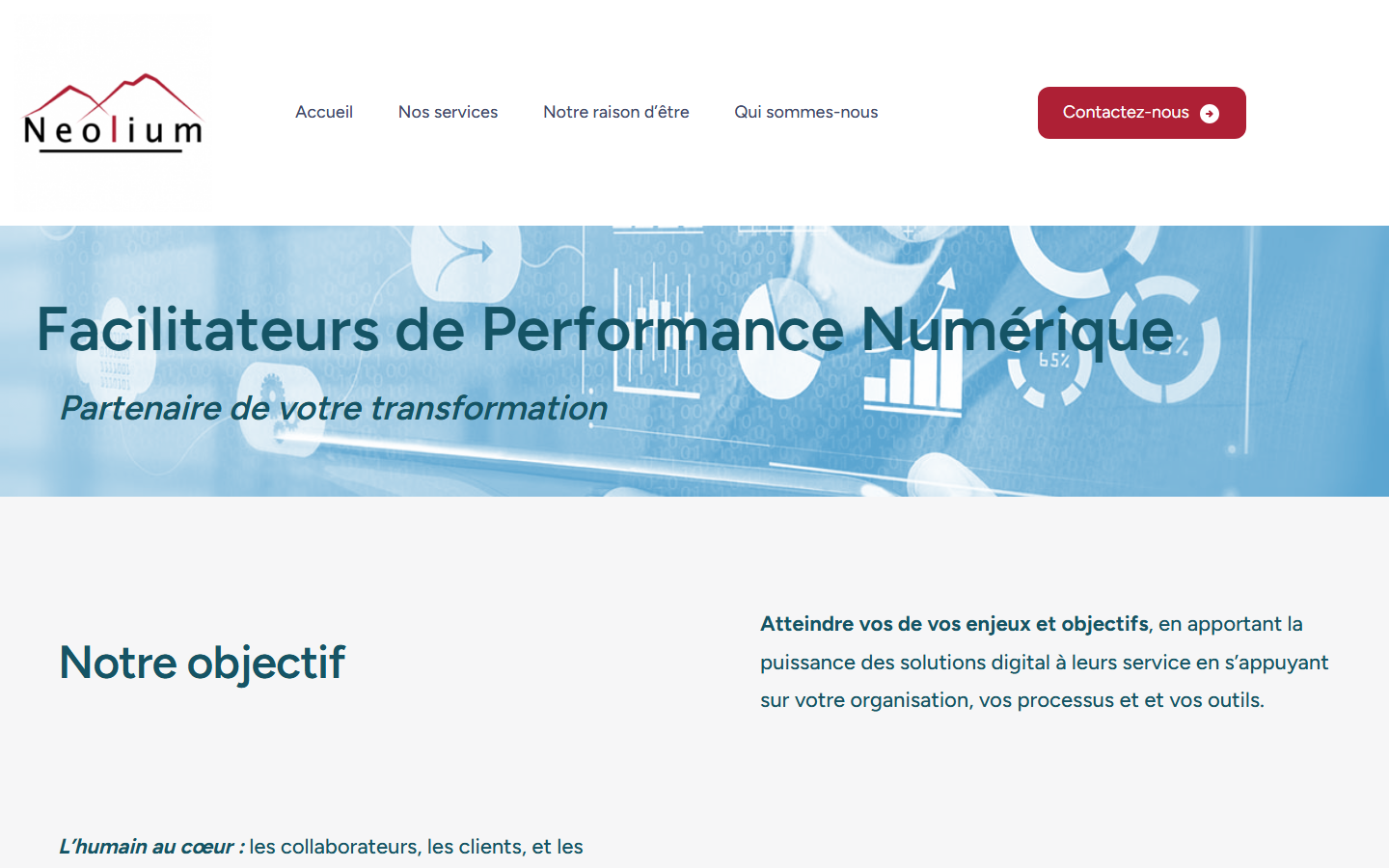 Aperçu du site de NEOLIUM