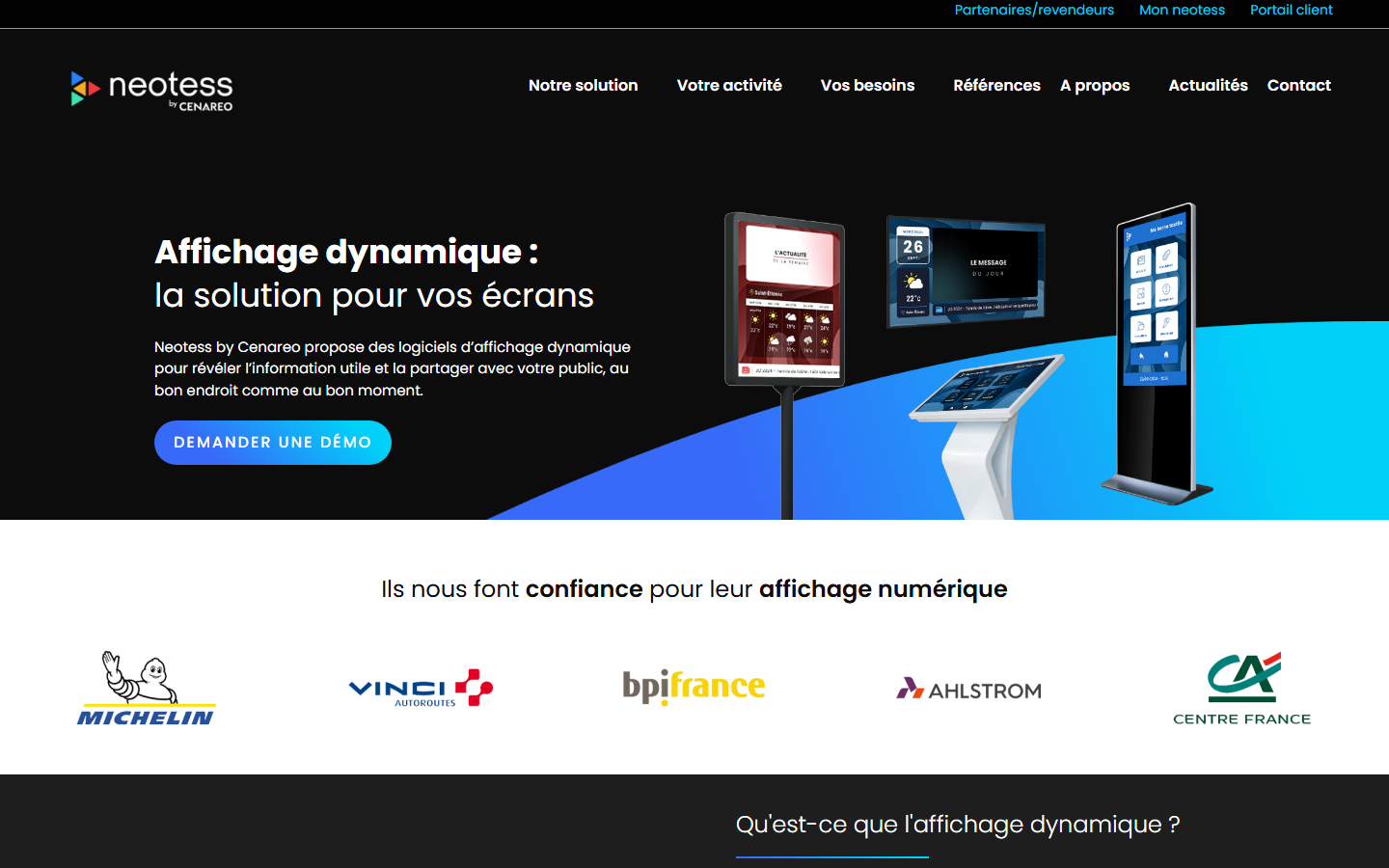 Aperçu du site de DEDICAST