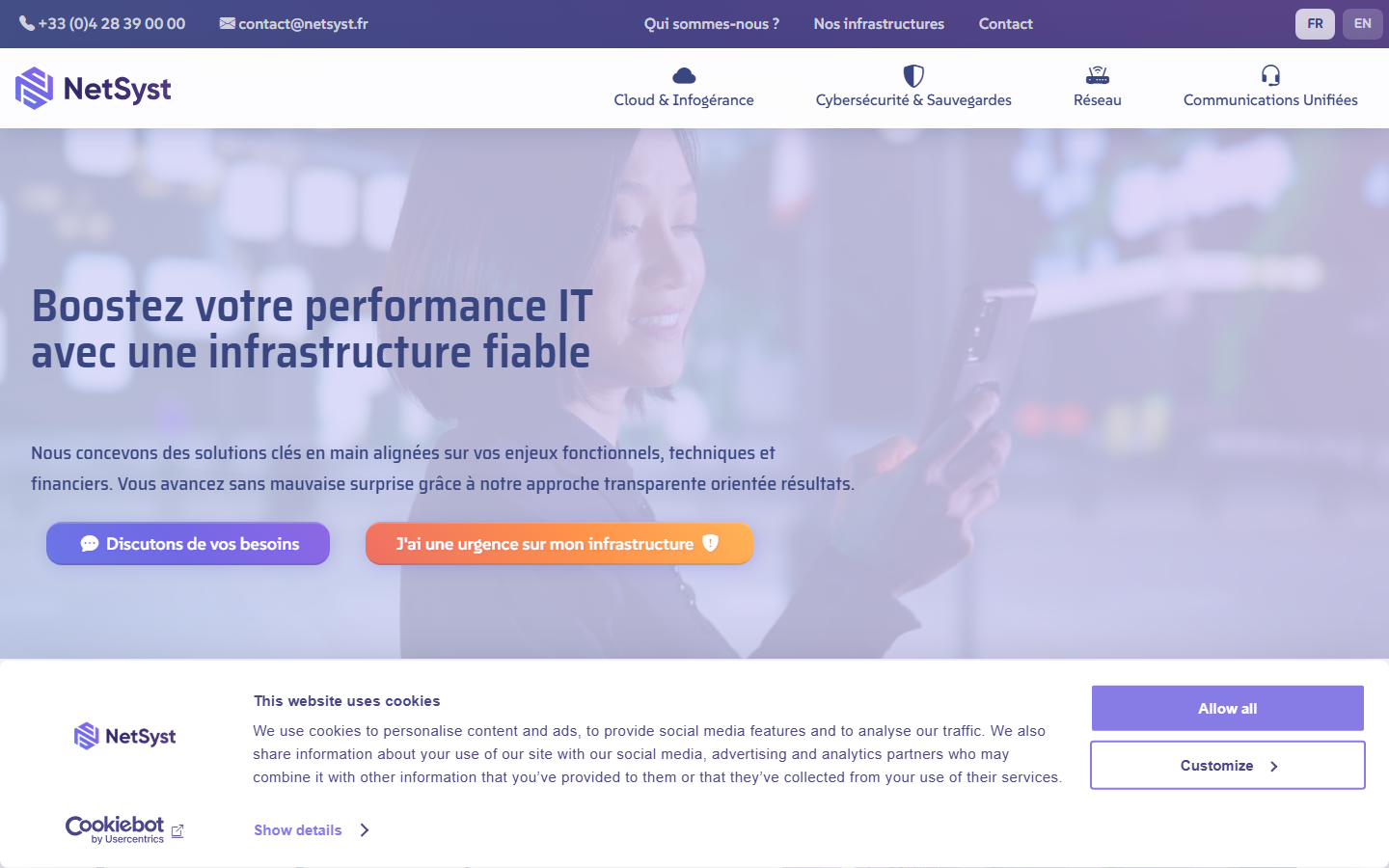 Aperçu du site de NETSYST