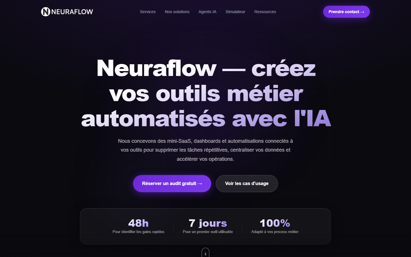 Aperçu du site de Neuraflow.fr