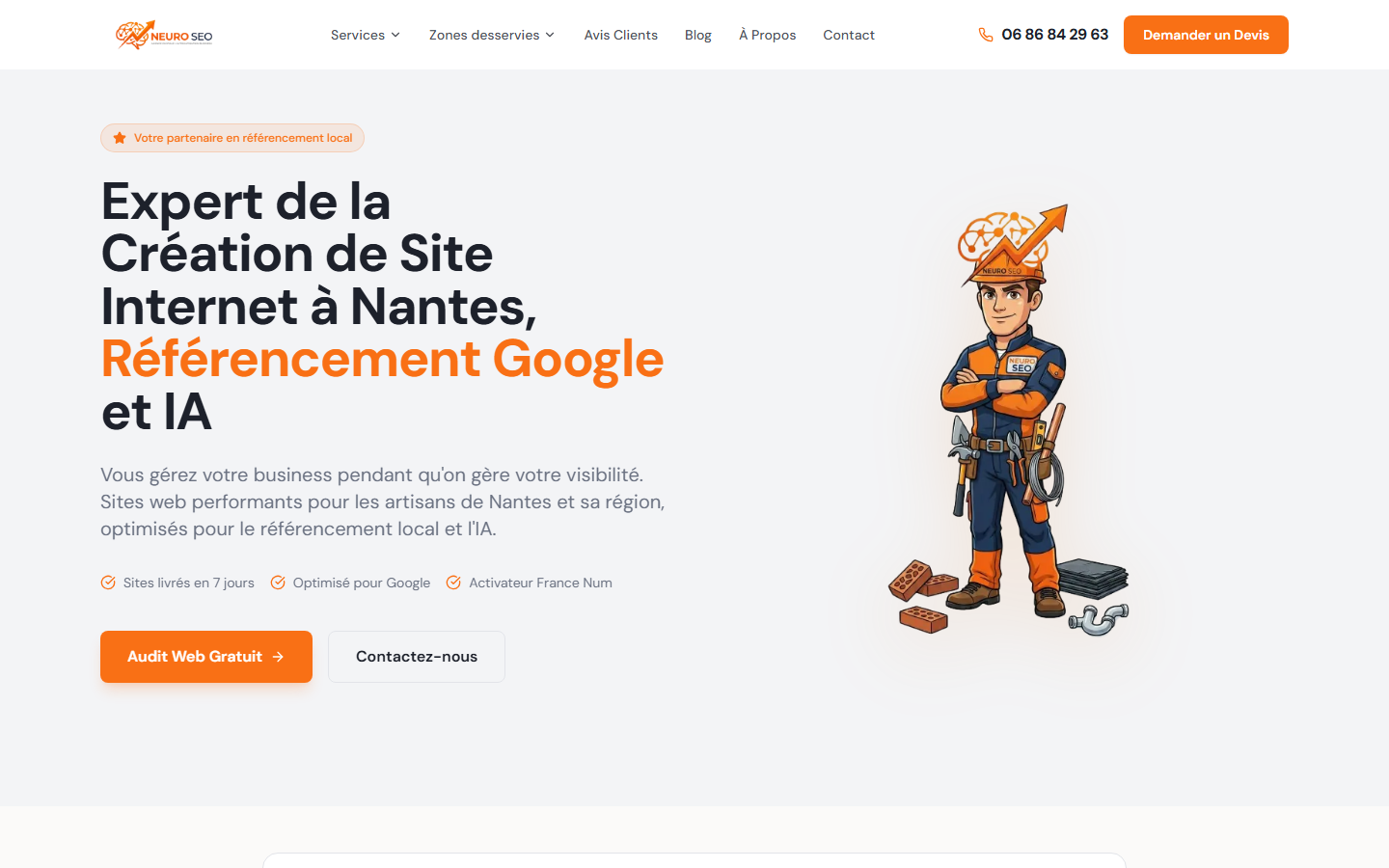 Aperçu du site de NEURO SEO
