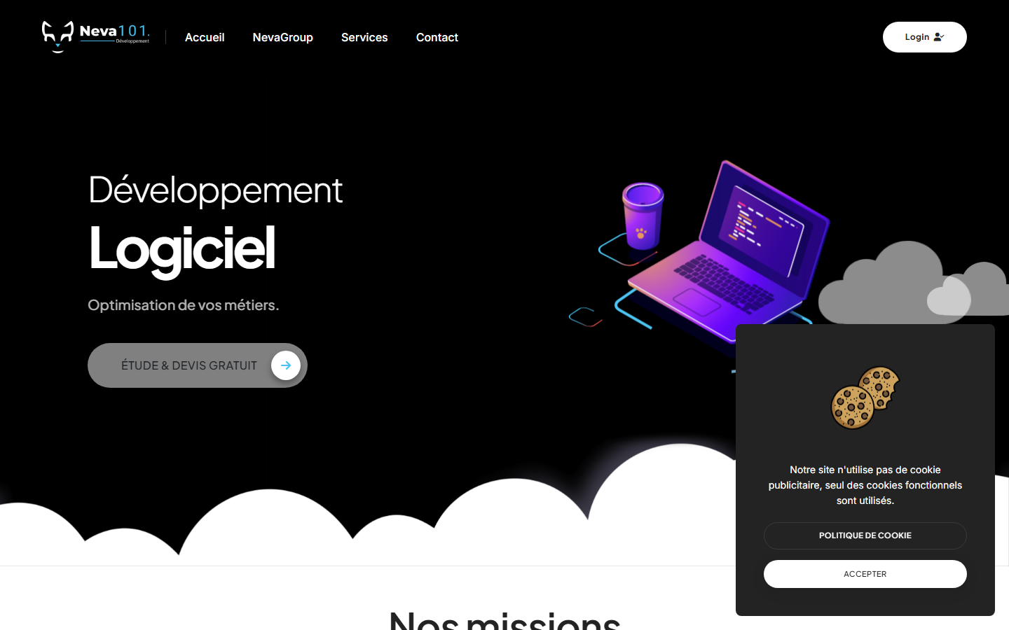 Aperçu du site de NEVA101