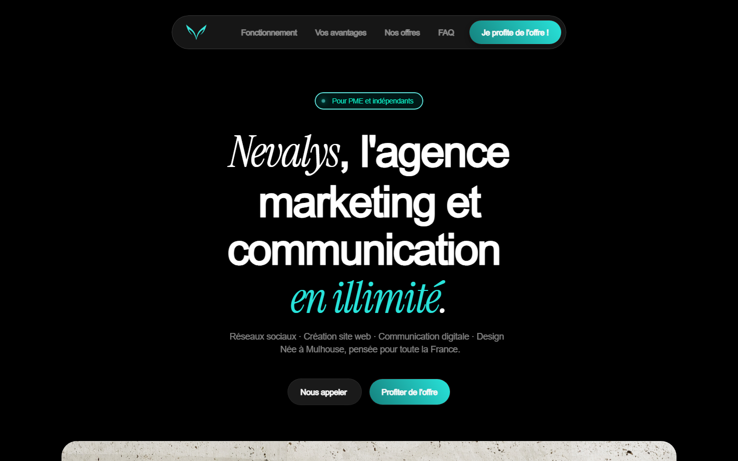 Aperçu du site de NEVALYS