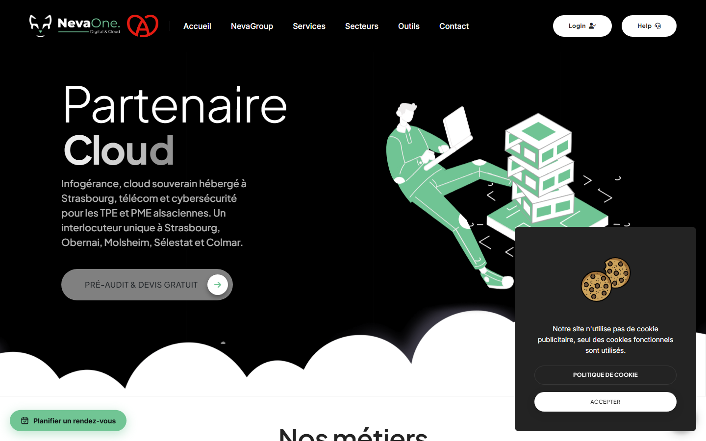 Aperçu du site de NEVAONE
