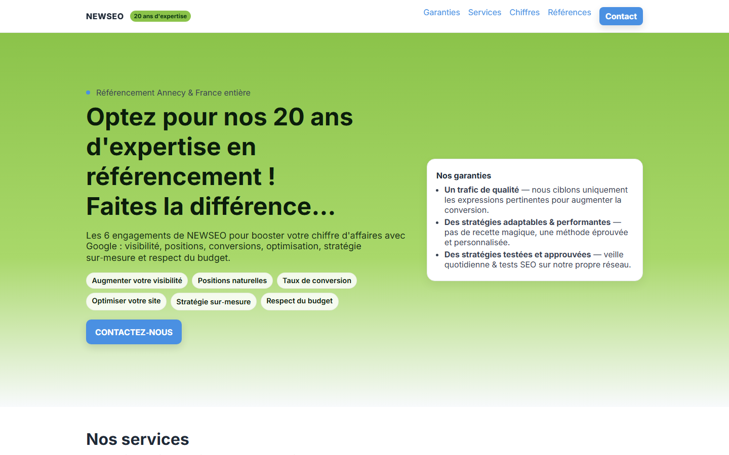 Aperçu du site de NEWSEO