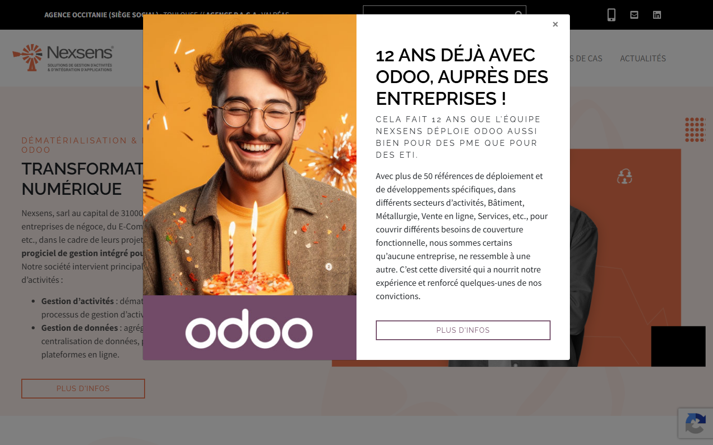 Aperçu du site de Nexsens