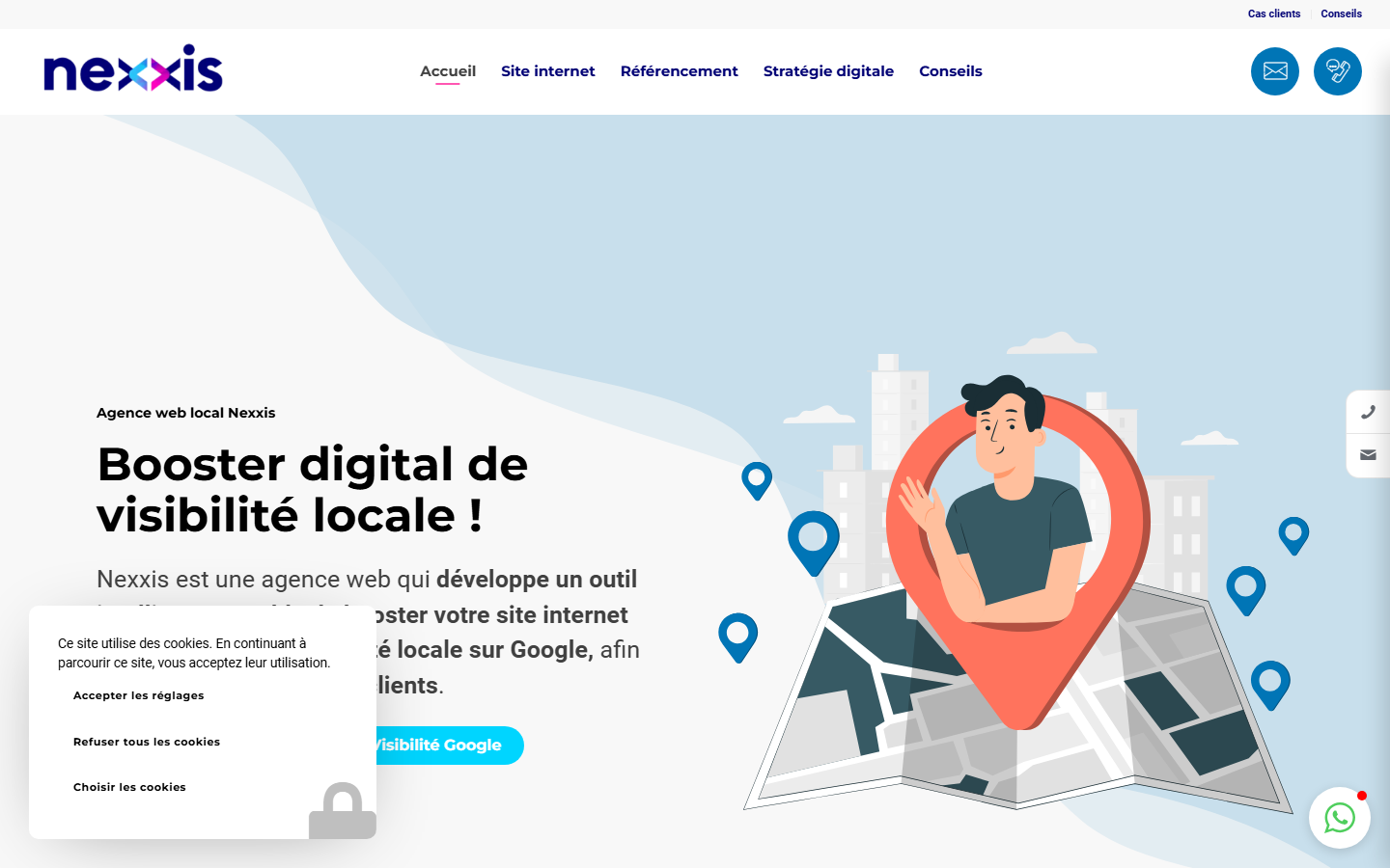 Aperçu du site de NEXXIS