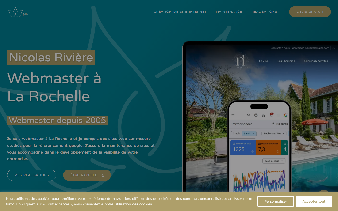 Aperçu du site de Nicolas RIVIÈRE