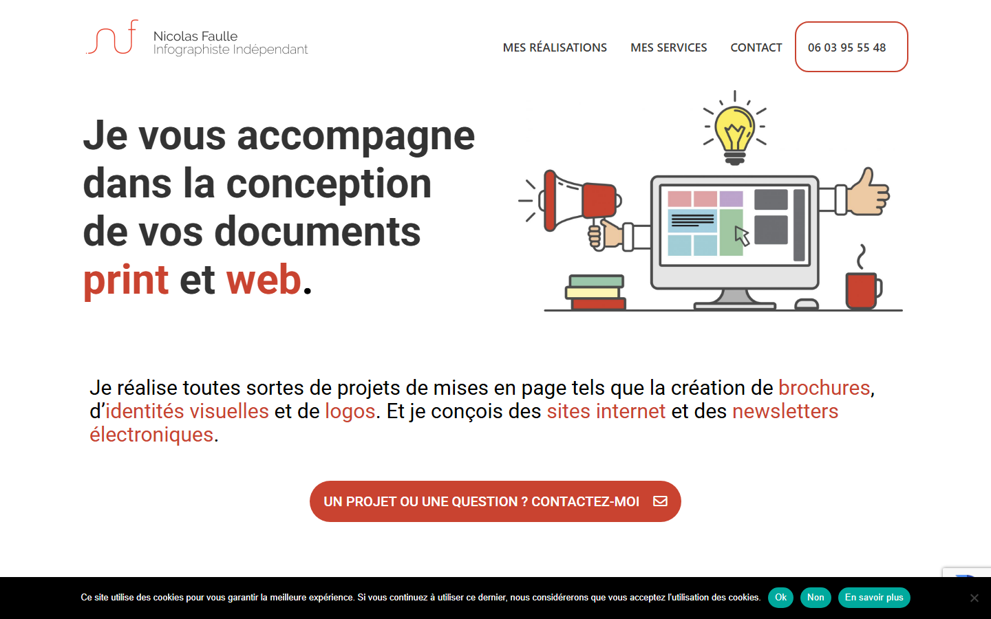 Aperçu du site de Nicolas Faulle - Infographiste indépendant