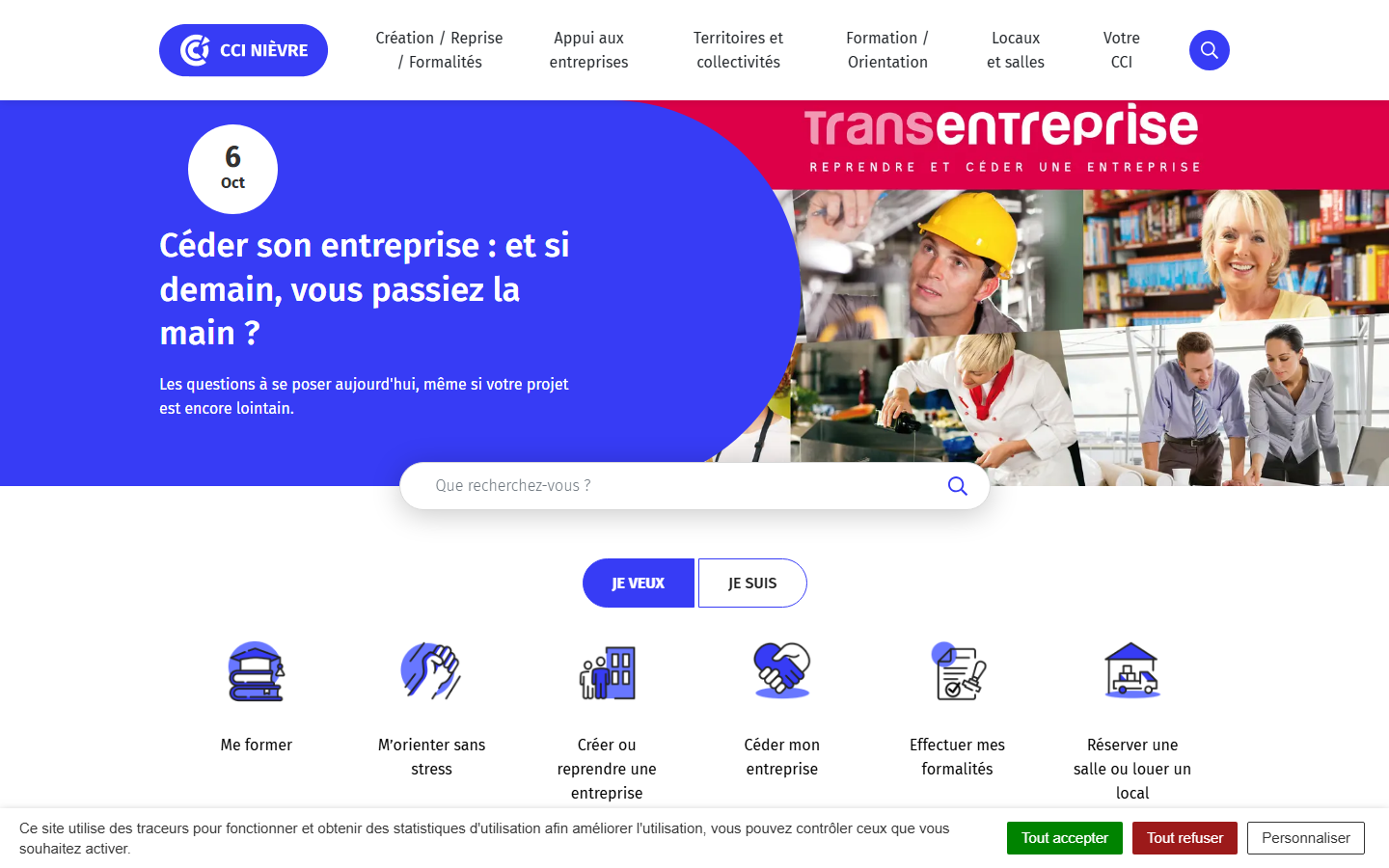 Aperçu du site de CCI NIEVRE