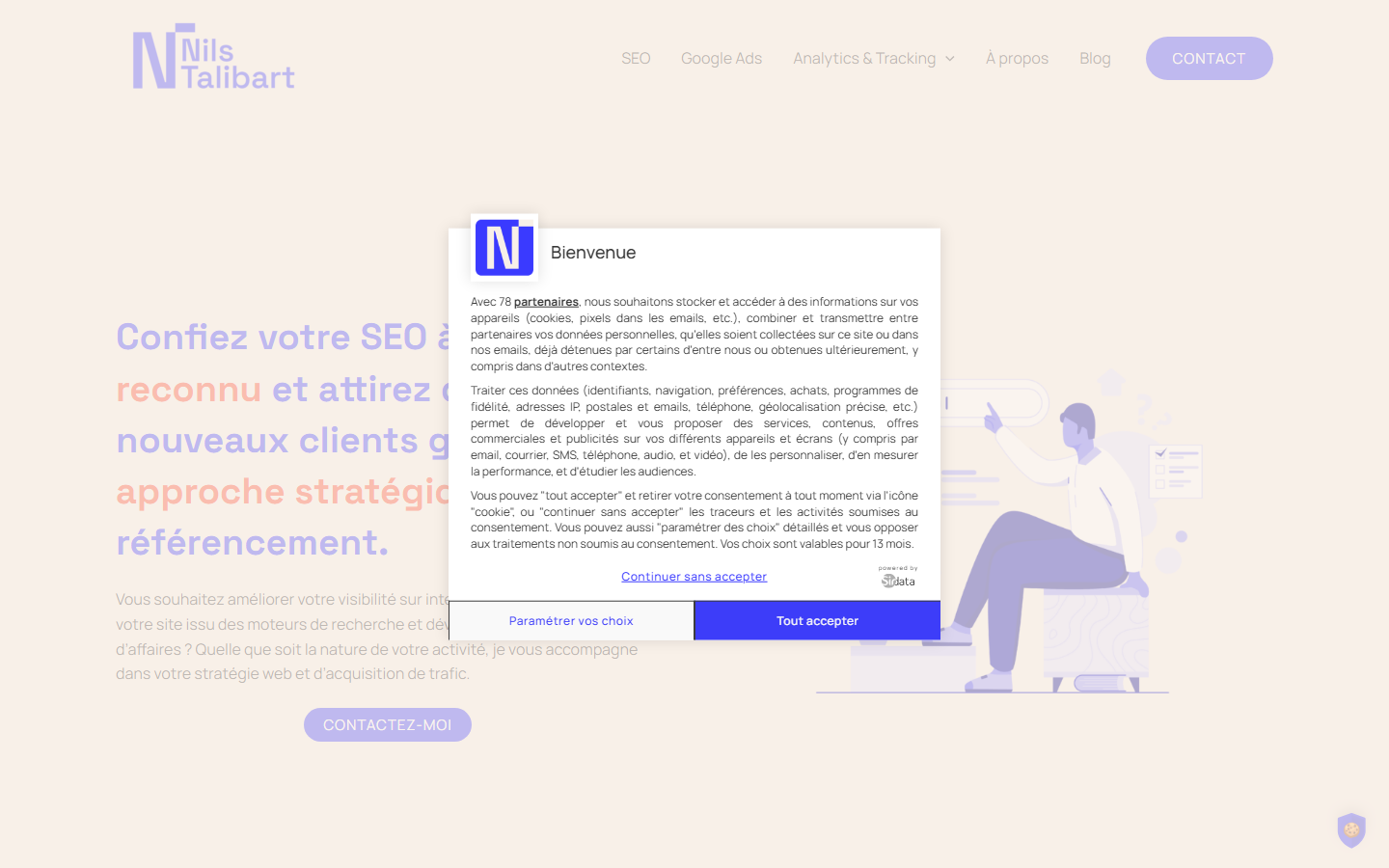 Aperçu du site de Nils Talibart