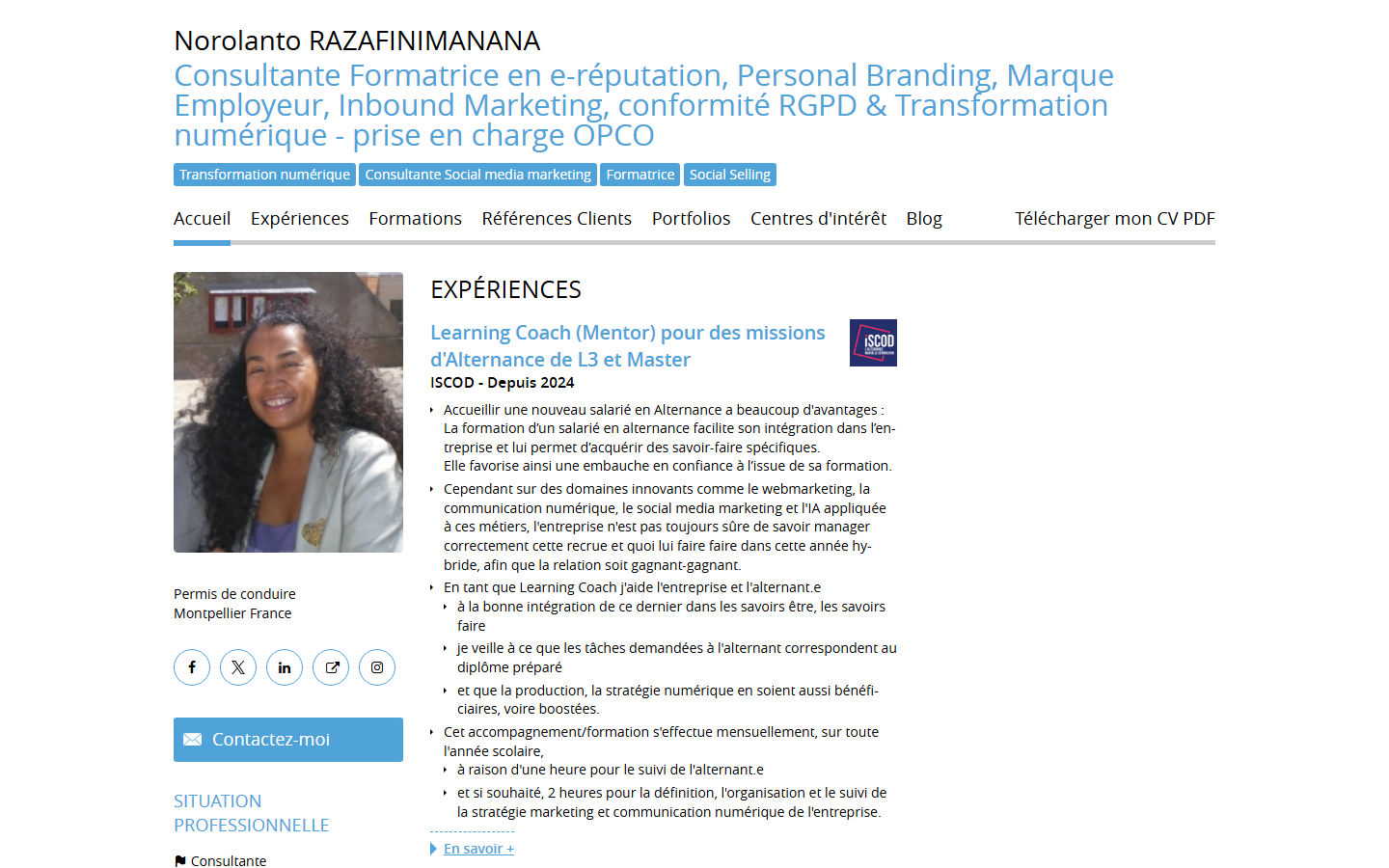 Aperçu du site de NOROLANTO RAZAFINIMANANA
